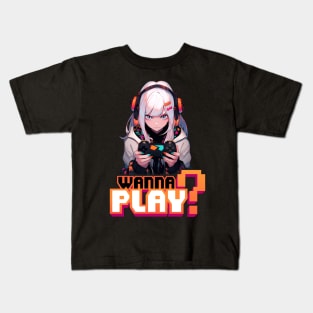 Gamer Girl wants to Play – Anime Shirt Kids T-Shirt